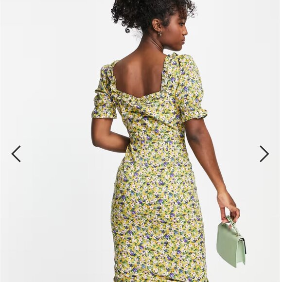 Hope & Ivy made with Liberty fabric floral dress in yellow - Picture 2 of 8